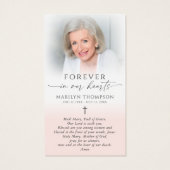 Religious Virgin Mary Cross Photo Prayer Card (裏面)