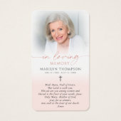 Religious Virgin Mary Cross Prayer Card (裏面)