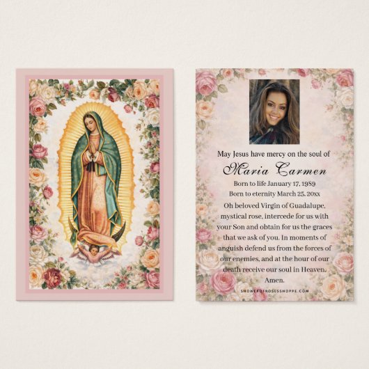 Religious Virgin Mary Guadalupe Catholic Funeral (正面&裏面)