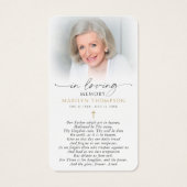 Religious Virgin Mary The Lord's Prayer Card (裏面)