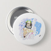 Religous Buttons ：神の王 缶バッジ (正面&裏面)