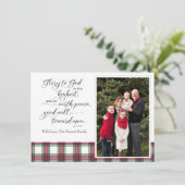 Religous Christmas Photo Card Luke Bible Verse (スタンド正面)