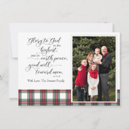 Religous Christmas Photo Card Luke Bible Verse