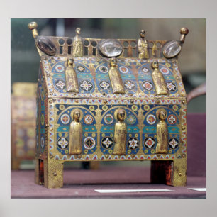 Reliquaryのシャッセ、リモージュ、c.1200-50 ポスター