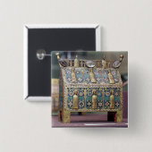 Reliquaryのシャッセ、リモージュ、c.1200-50 缶バッジ (正面&裏面)