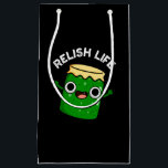 Relish Life Funny Food Pun Dark BG スモールペーパーバッグ<br><div class="desc">Relish Life Funny Food Pun features a cute bottle of relish reminding us to relish life. Perfect pun gift for family and friends who love cute food relish puns.</div>