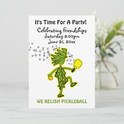 Relish Picklball Party Invitation 招待状 (スタンド正面)