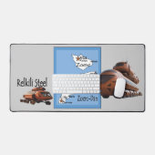Relkili Steelの地図とカバーアート デスクマット (キーボード&マウス)