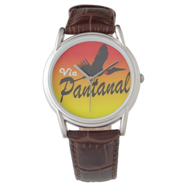 Relógio clássico masculino pulseira couro 腕時計 (正面)