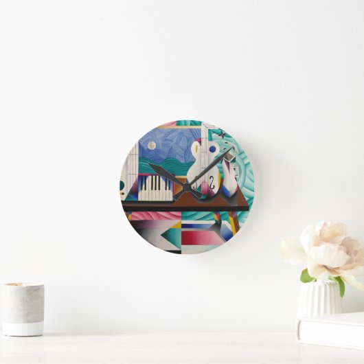 Relógio com a pintura de Teixeira Leite ラウンド壁時計 (ホーム)