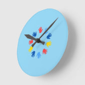 Relógio de parede acrílico redondo de 20,32  Mãos ラウンド壁時計 (傾斜)