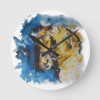 Relógio de parede Cavalo em Manchas Aguadas ラウンド壁時計