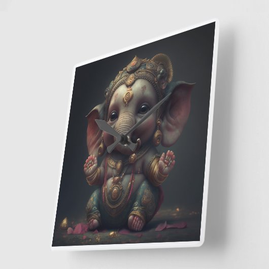 Relógio de parede - Ganesha スクエア壁時計 (傾斜)