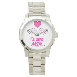 relógio feminino pássaros românticos 腕時計