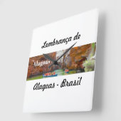 Relogio lembrança de Alagoas スクエア壁時計 (傾斜)