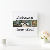 Relogio lembrança de Amapá スクエア壁時計 (ホーム)