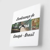 Relogio lembrança de Amapá スクエア壁時計 (傾斜)
