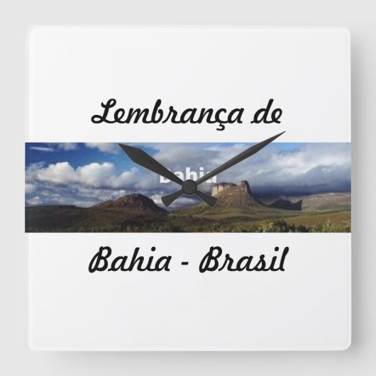 Relogio lembrança de Bahia スクエア壁時計 (正面)