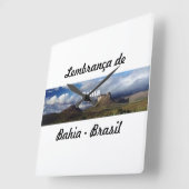 Relogio lembrança de Bahia スクエア壁時計 (傾斜)