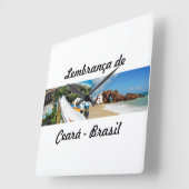 Relogio lembrança de Ceará スクエア壁時計 (傾斜)