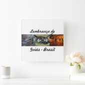 Relogio lembrança de Goiás スクエア壁時計 (ホーム)