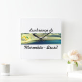 Relogio lembrança de Maranhão スクエア壁時計 (ホーム)