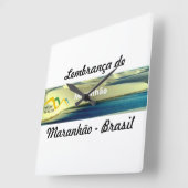 Relogio lembrança de Maranhão スクエア壁時計 (傾斜)