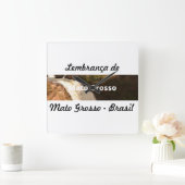 Relogio lembrança de Mato Grosso スクエア壁時計 (ホーム)