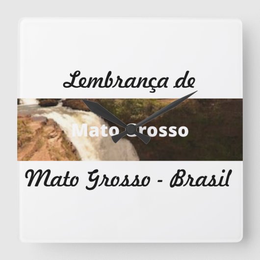Relogio lembrança de Mato Grosso スクエア壁時計 (正面)
