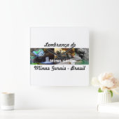 Relogio lembrança de Minas Gerais スクエア壁時計 (ホーム)