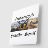 Relogio lembrança de Paraíba スクエア壁時計 (傾斜)