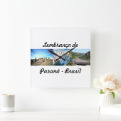 Relogio lembrança de Paraná Brasil スクエア壁時計 (ホーム)