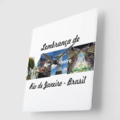 Relogio lembrança de Rio de Janeiro スクエア壁時計 (傾斜)