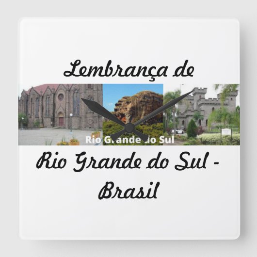 Relogio lembrança de Rio Grande do Sul スクエア壁時計 (正面)