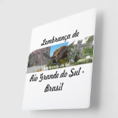 Relogio lembrança de Rio Grande do Sul スクエア壁時計 (傾斜)