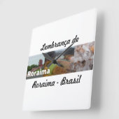 Relogio lembrança de Roraima Brasil スクエア壁時計 (傾斜)