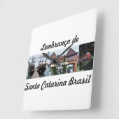 Relogio lembrança de Santa Catarina Brasil スクエア壁時計 (傾斜)