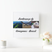 relogio lembrança do Amazonas スクエア壁時計 (ホーム)