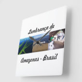 relogio lembrança do Amazonas スクエア壁時計 (傾斜)