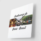 Relogio lembrança do Pará スクエア壁時計 (傾斜)