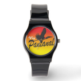 Relogio Pulseira de silicone preta 腕時計