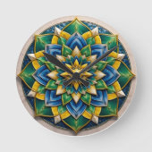 Relogio Redondo Parede Mandala Luxo - 01 ラウンド壁時計 (正面)