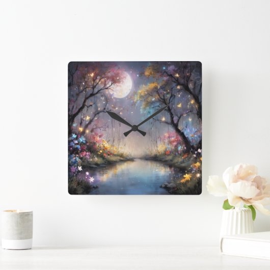 reloj スクエア壁時計 (ホーム)