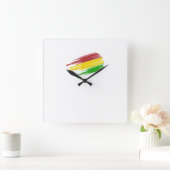 Reloj Bolivia スクエア壁時計 (ホーム)