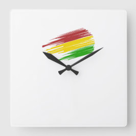 Reloj Bolivia スクエア壁時計