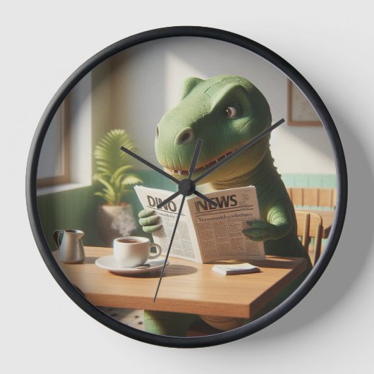 Reloj con diseño dinosaurio 壁時計 (正面)