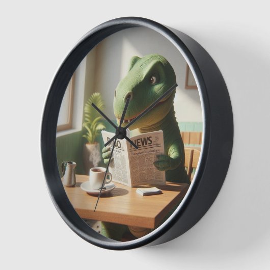 Reloj con diseño dinosaurio 壁時計 (傾斜)