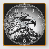 Reloj Cuadrado Time and illustrated art on your wa スクエア壁時計 (正面)