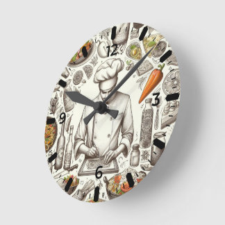 Reloj de Chef  ラウンド壁時計