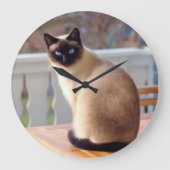 Reloj de gato siamés ラージ壁時計 (正面)